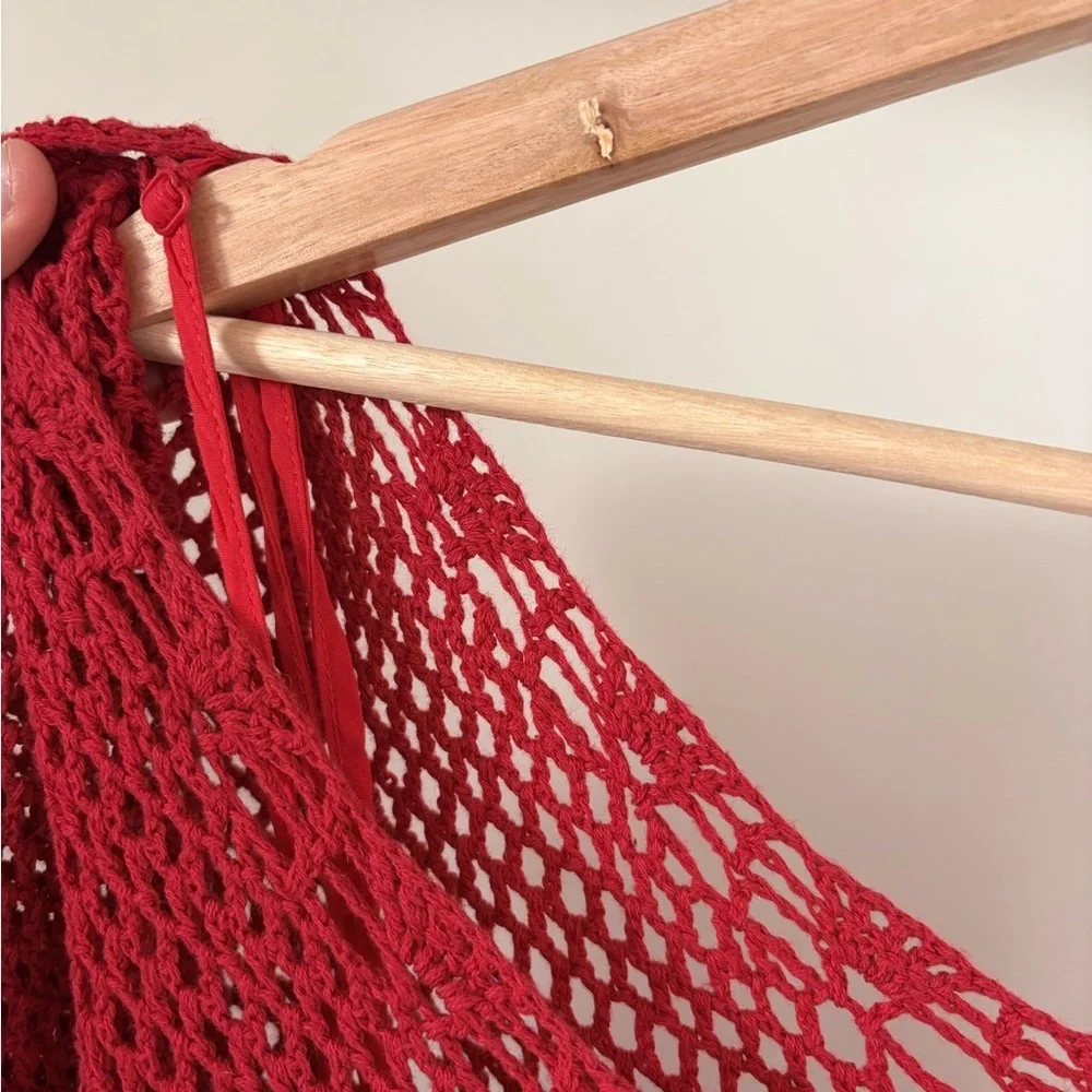 Free People Red Crochet Dress size small